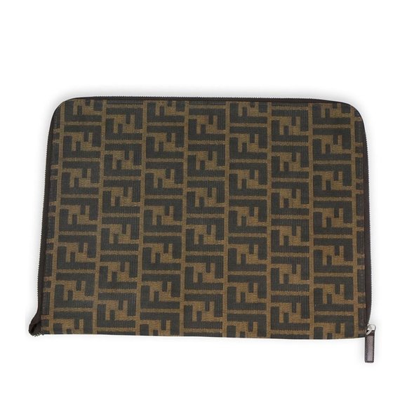 Fendi Accessories - FENDI Brown Zucca Document Folder Laptop Case EUC
